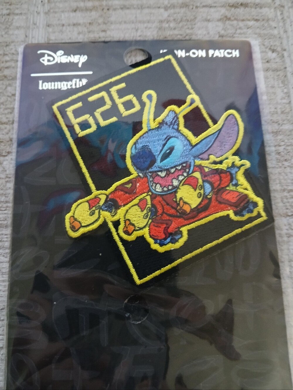 NWT DISNEY LOUNGEFLY STITCH 626  IRON ON PATCH